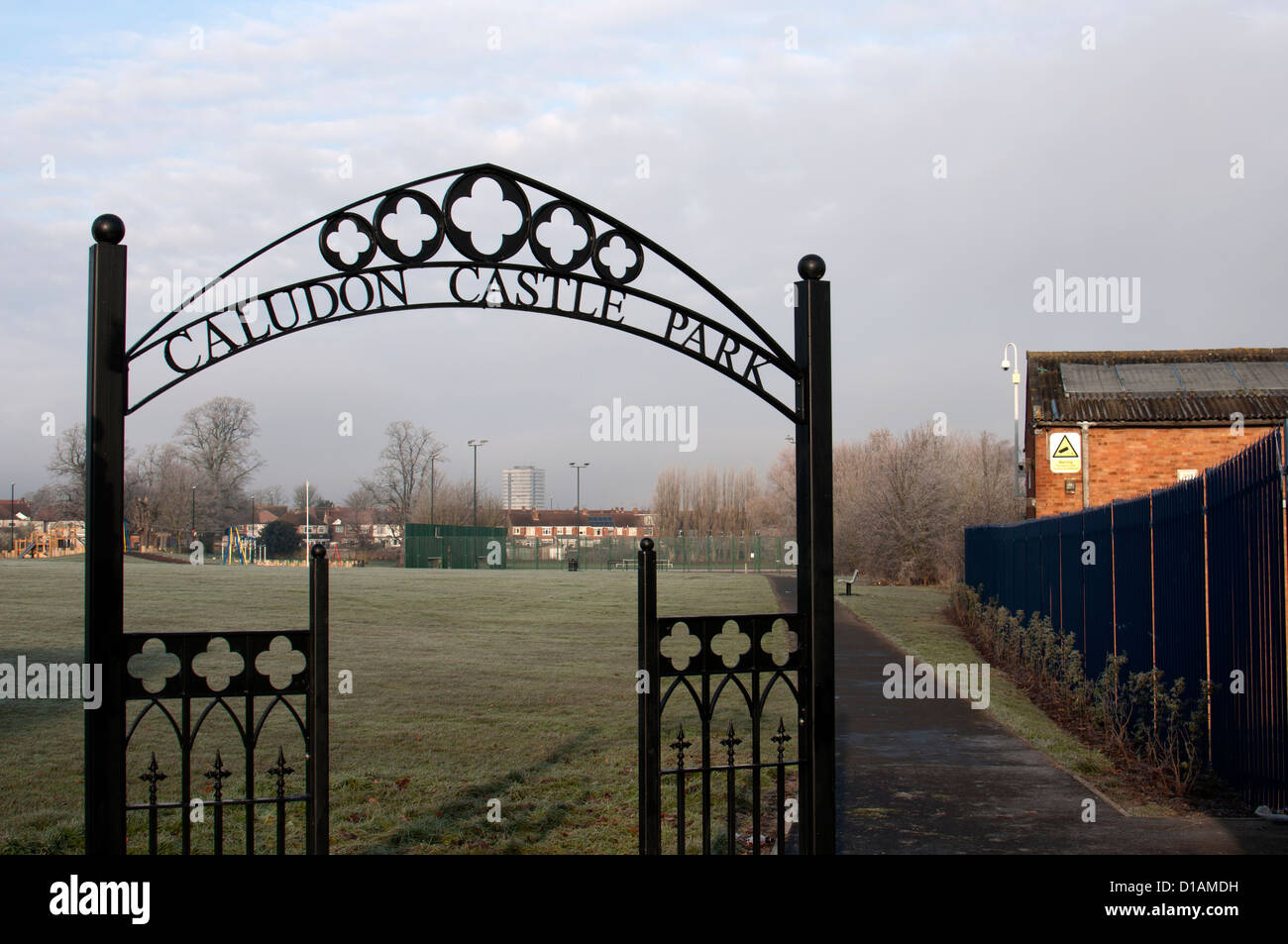 Caludon Castle Park gateway, Coventry, UK Stock Photo Alamy