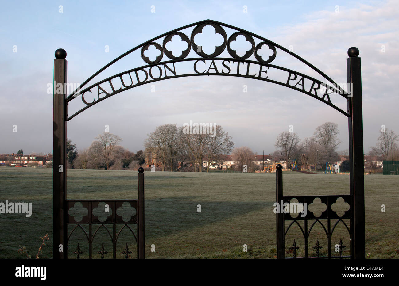 Caludon Castle Park gateway, Coventry, UK Stock Photo Alamy