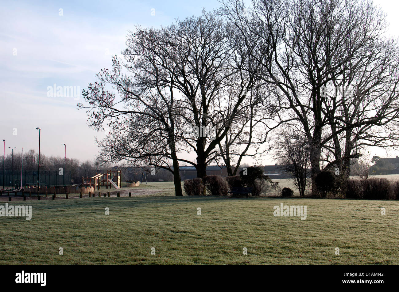 Caludon Castle Park in winter, Coventry, UK Stock Photo Alamy