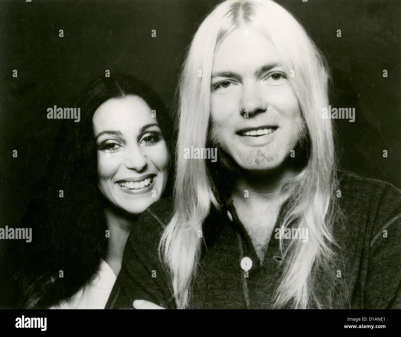 CHER Promotional photo with fellow US musician Greg Allman about 1976