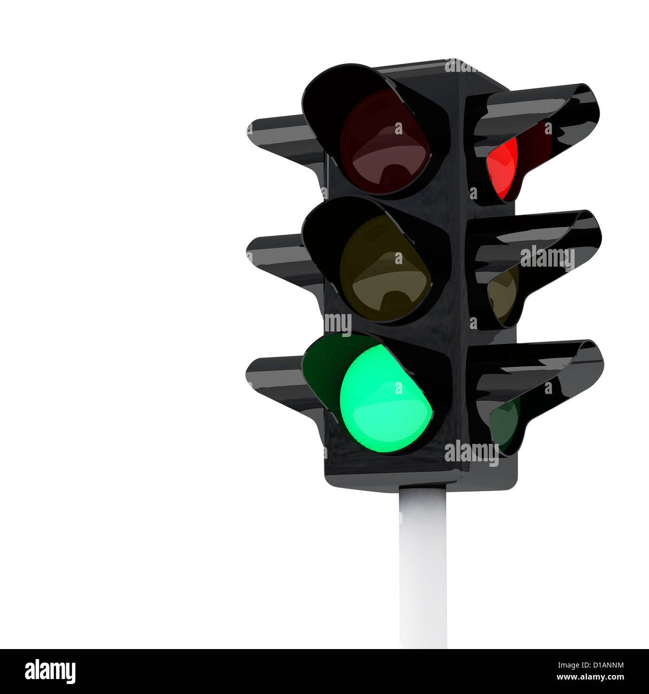 Traffic lights show green light, 3d image Stock Photo Alamy