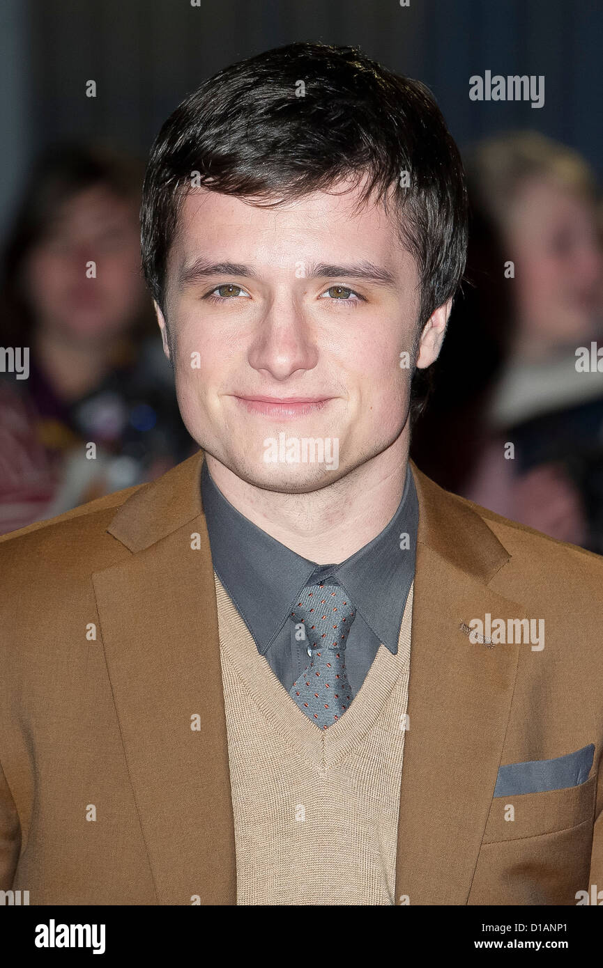 Josh Hutcherson arrives at 'The Hunger Games' UK film premiere at the O2 arena in London. Stock Photo