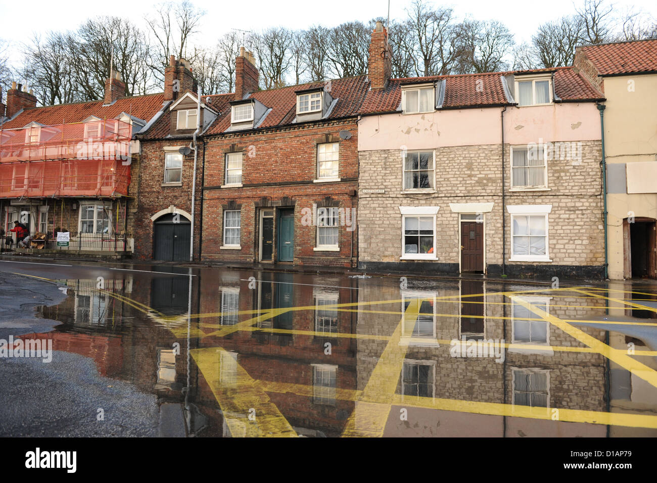 Floods in Norton on Derwent, North Yorkshire, December 2012 Stock Photo