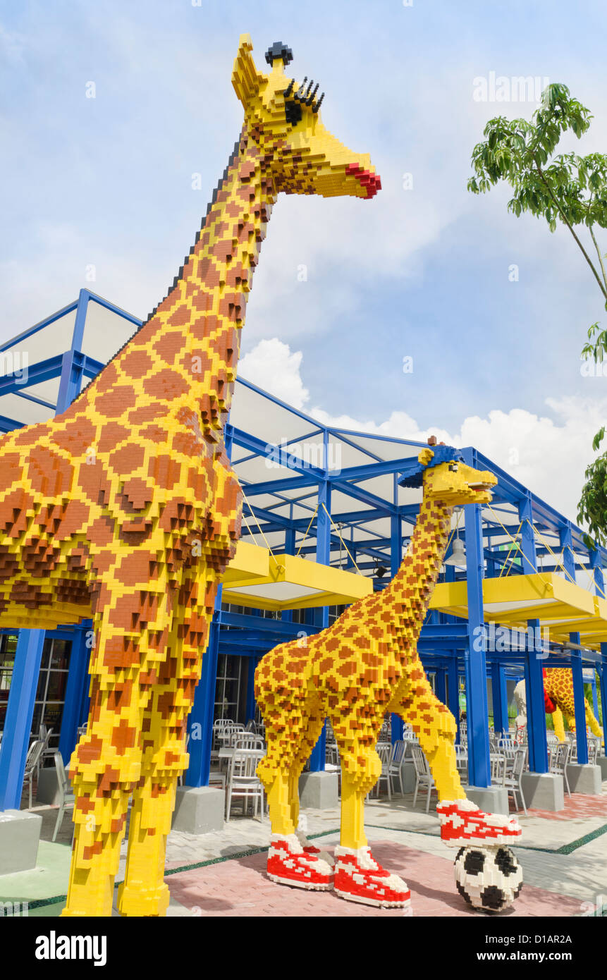 Large Lego animals in Legoland, Malaysia Stock Photo