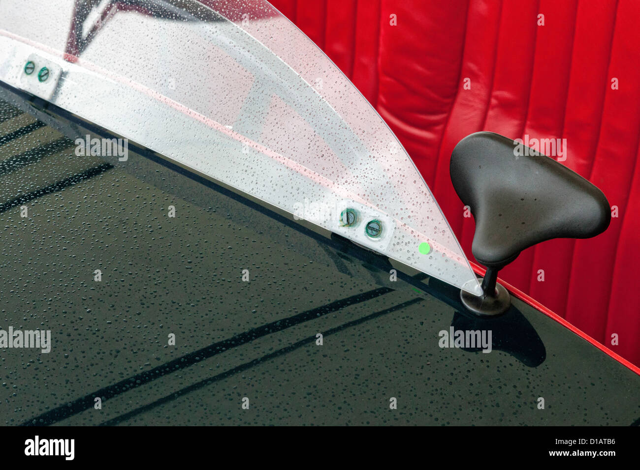 Close-up of part of a vintage sports car Stock Photo