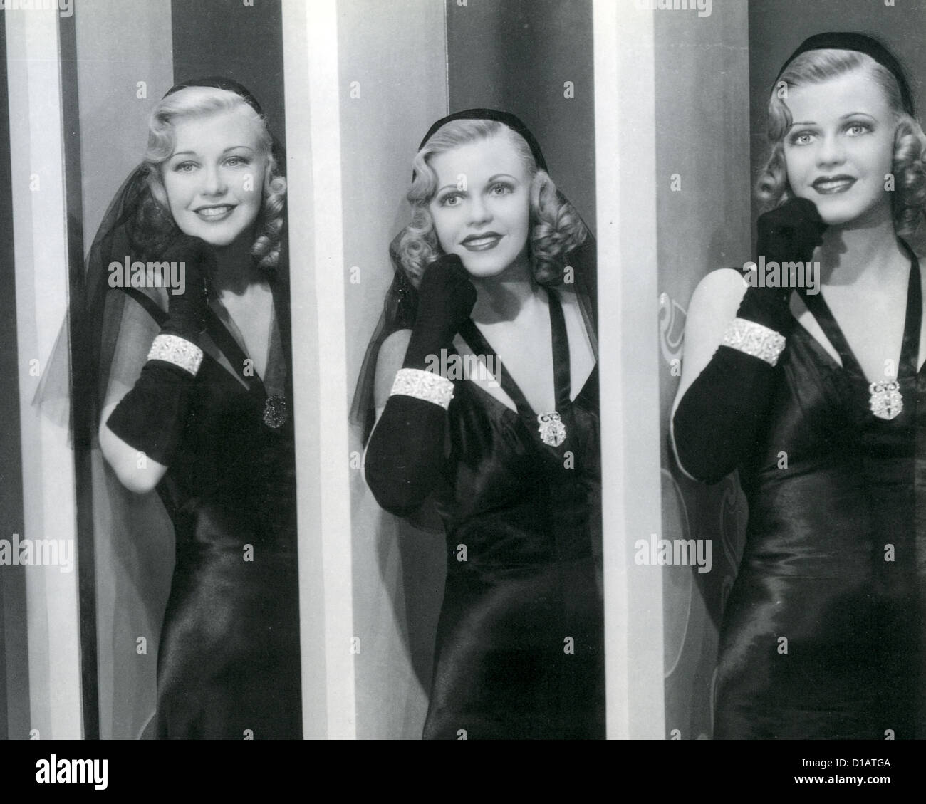 SHALL WE DANCE 1937 RKO film with Ginger Rogers at left in the final sequence Stock Photo