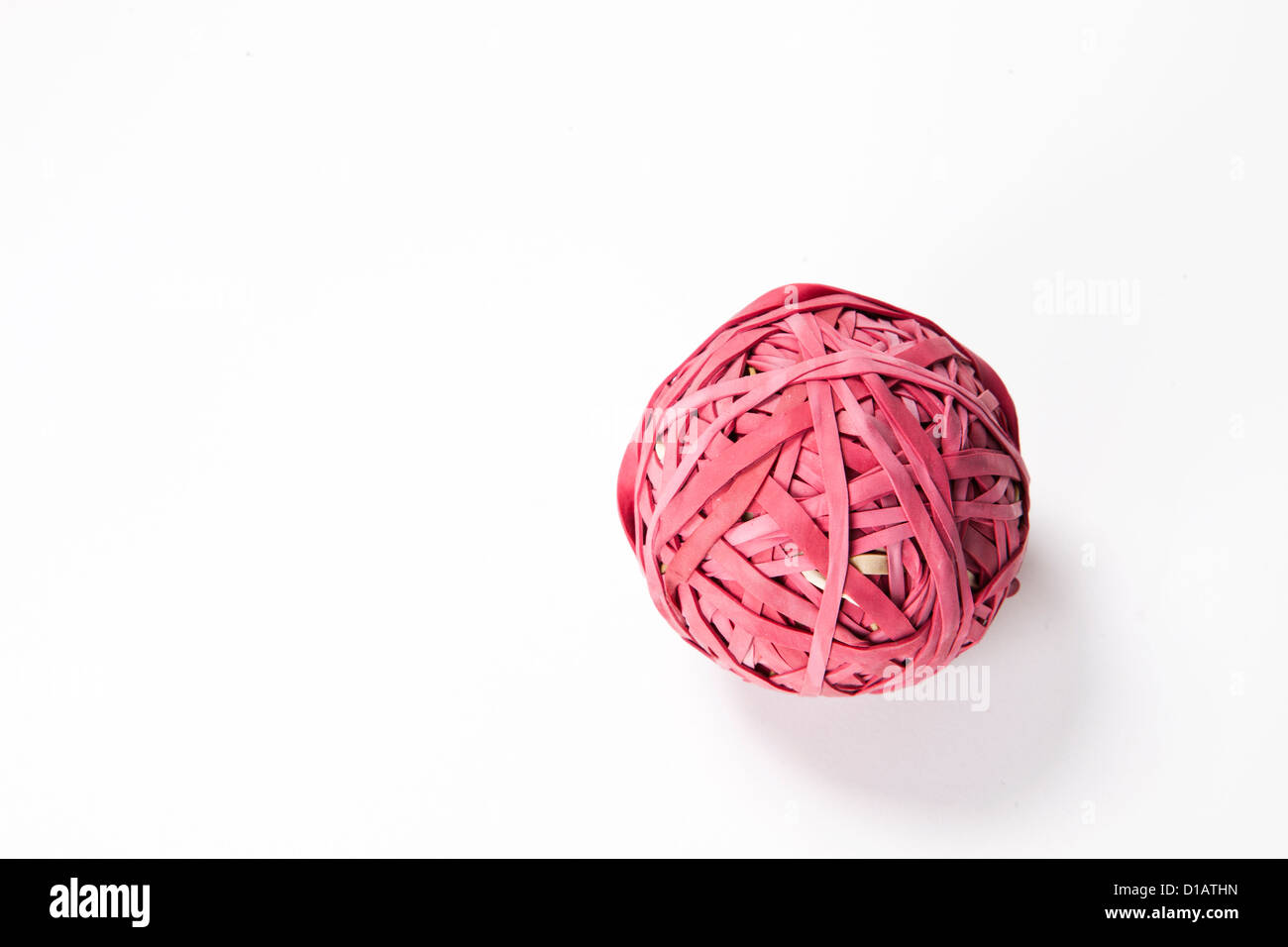 rubber band ball over Stock Photo