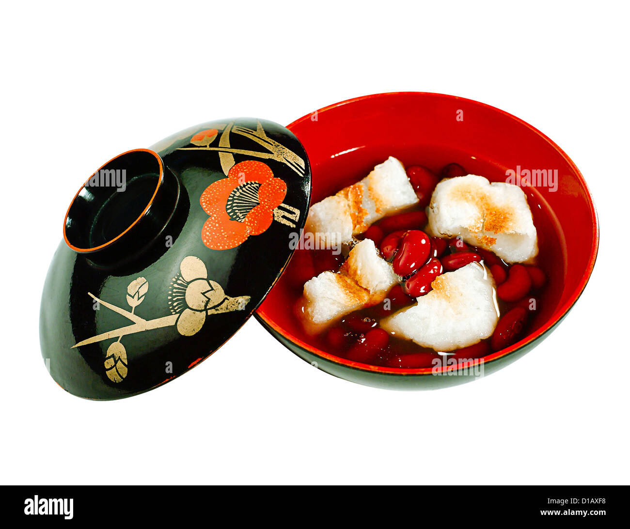 Japanese red bean dessert in syrup with bread Stock Photo Alamy