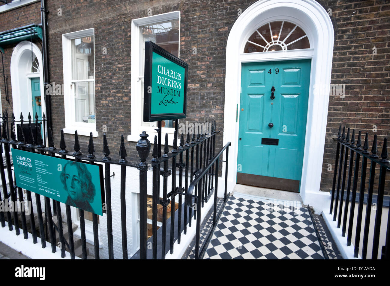 Charles Dickens Museum, 48 Doughty Street, Camden Town, London, England, UK. Stock Photo