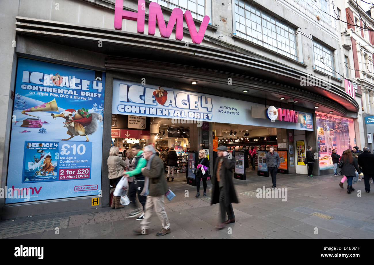 HMV Oxford Street shop, London, England, UK Stock Photo 52487807 Alamy