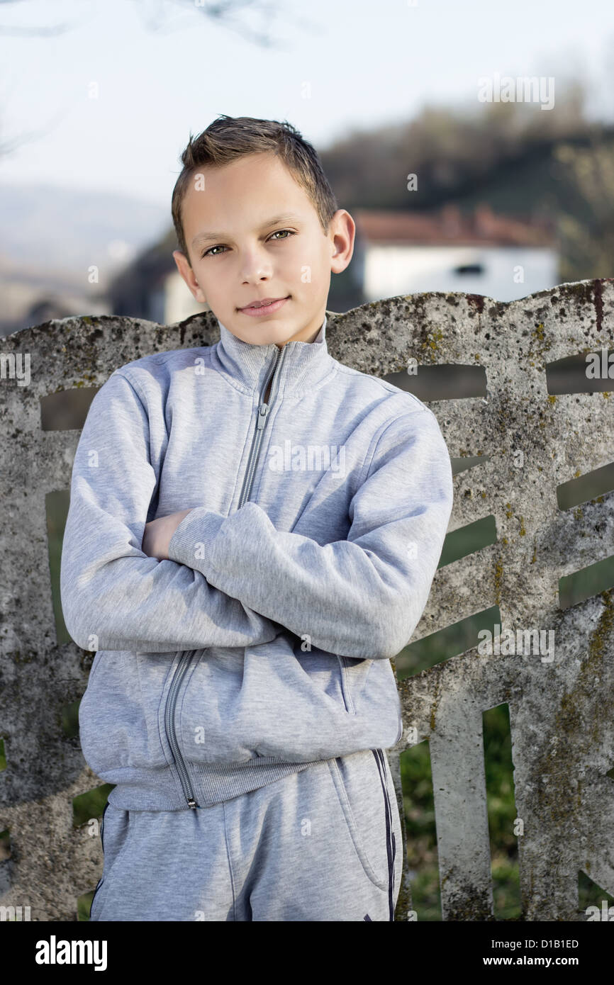 portrait of little boy outdoors in autumn Stock Photo - Alamy