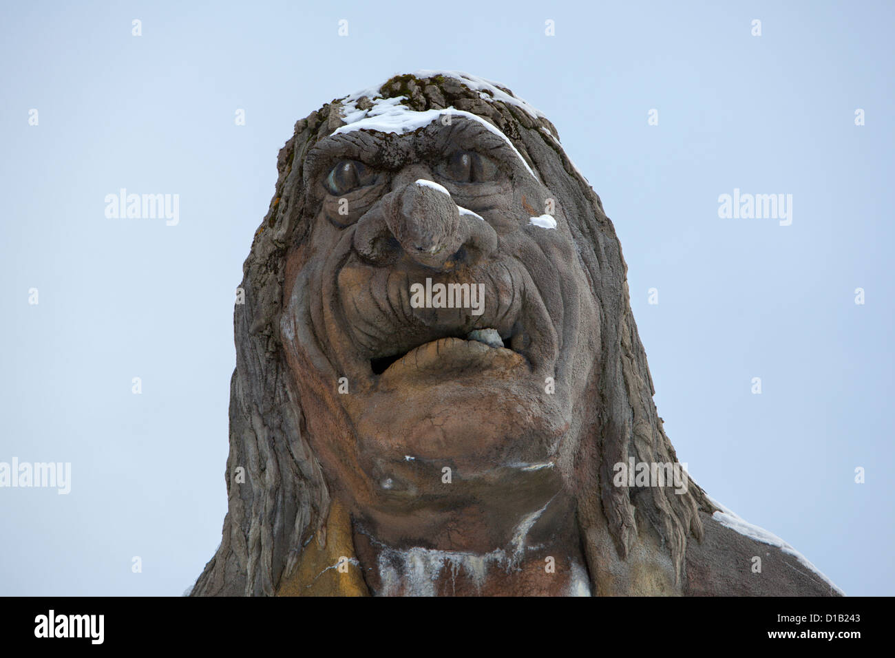 Typical fairy tale Troll at Mongstad, Norway. Stock Photo