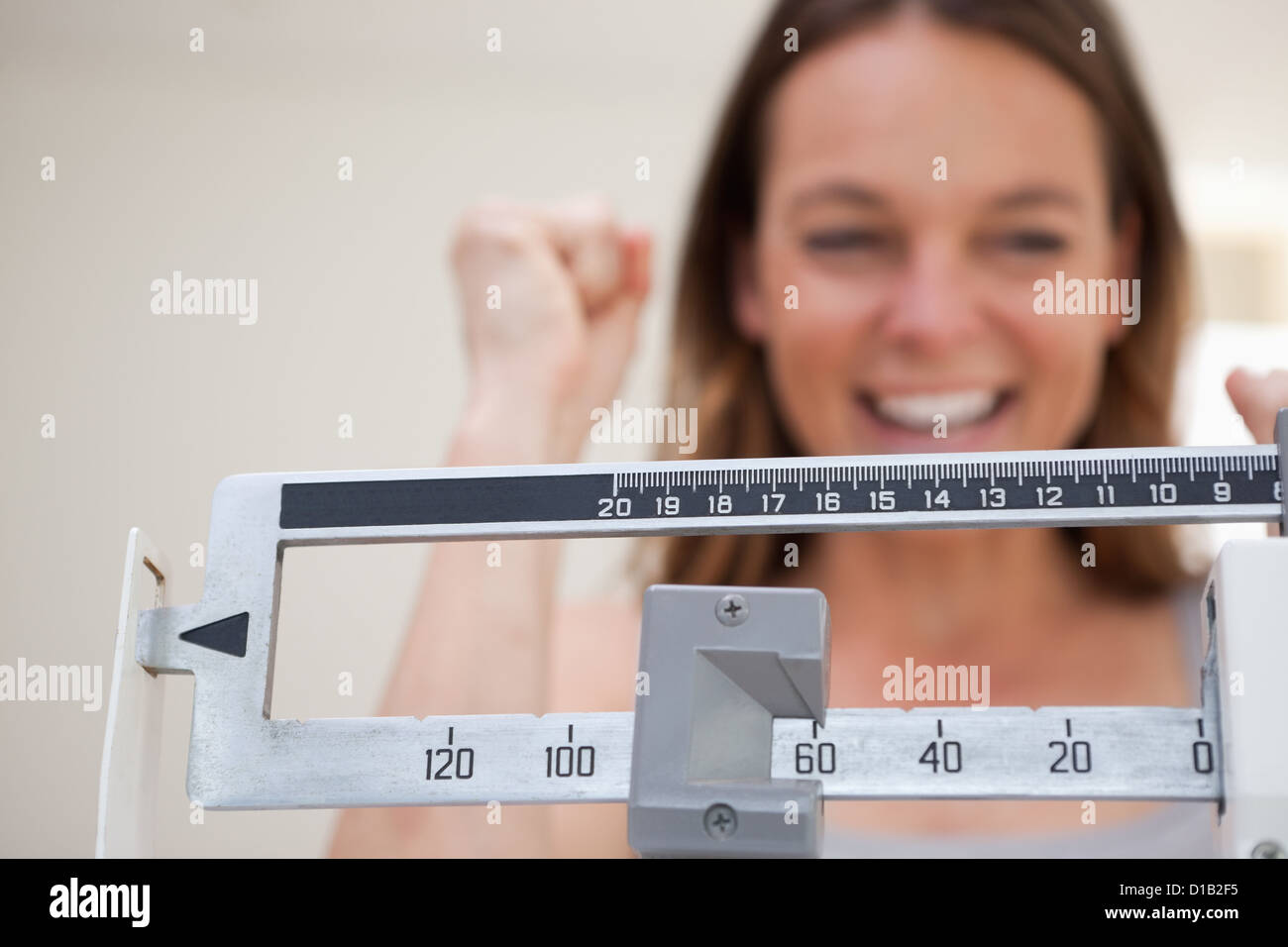 Scale showing weight loss Stock Photo Alamy