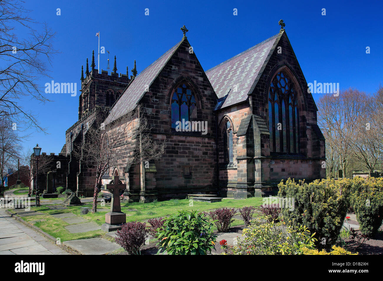 St Edwards church, Leek town, Staffordshire, England, UK Stock Photo