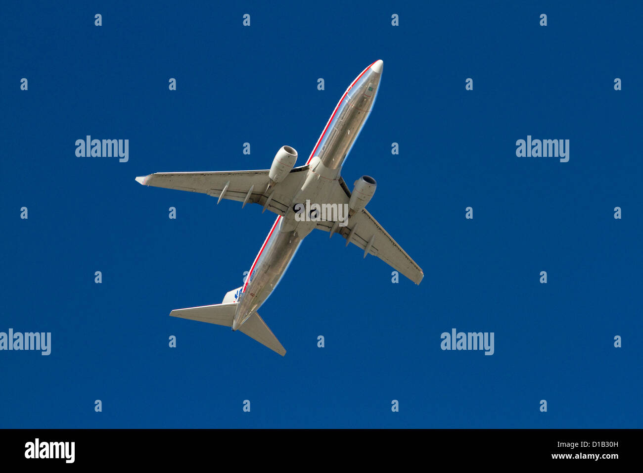 Boeing 737 at take off from the Miami International Airport, Florida, USA. Stock Photo