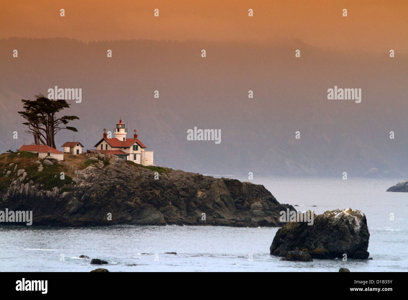 Battery Point light on the Pacific Ocean at Crescent City, California ...