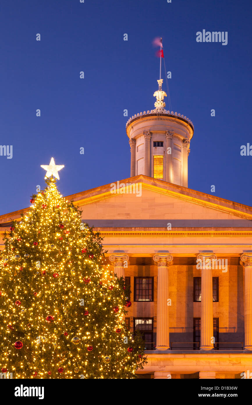 Christmas tree at the Tennessee Capitol Building, Nashville, Tennessee