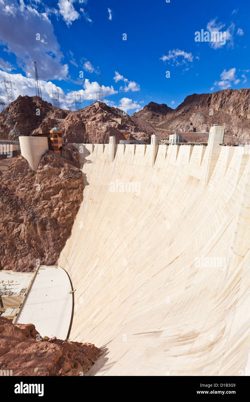 the Hoover hydro-electric power generating station dam Arizona United States of America Stock Photo