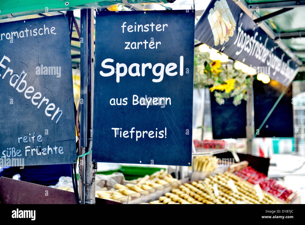 München Viktualienmarkt Stock Photo