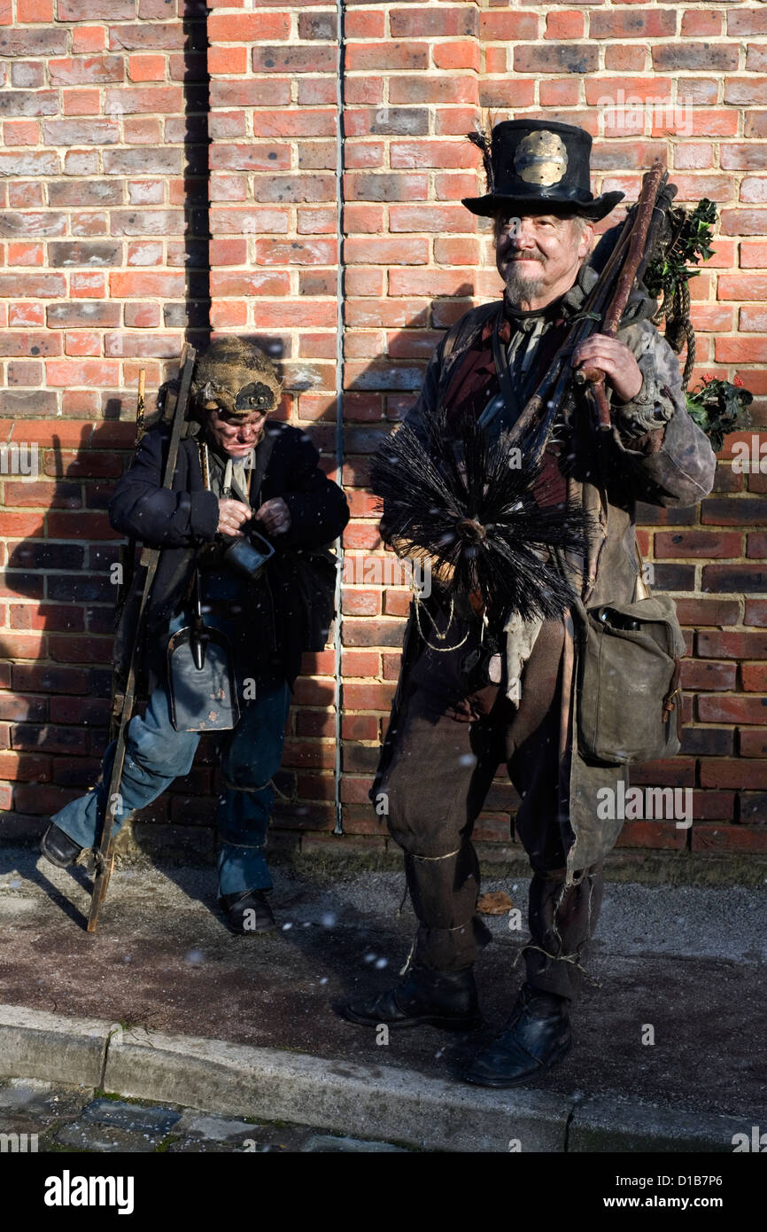 traditional chimney sweeps at the victorian festival of christmas