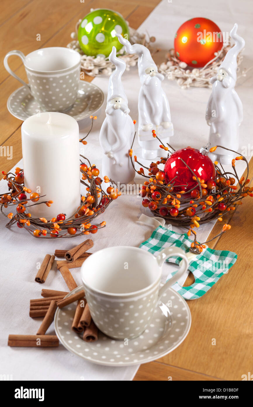 christmas table set Stock Photo - Alamy