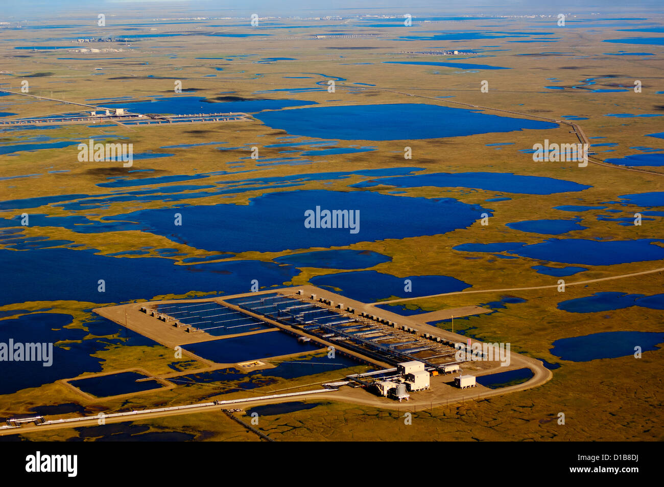 Prudhoe bay aerial oil production hires stock photography and images