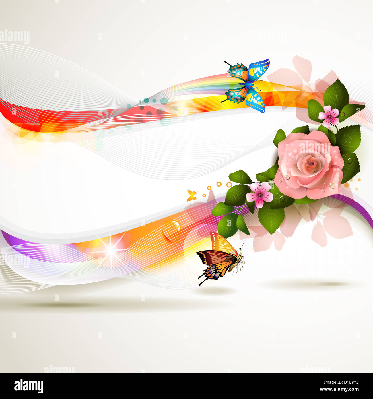 Colorful background with flowers Stock Photo - Alamy