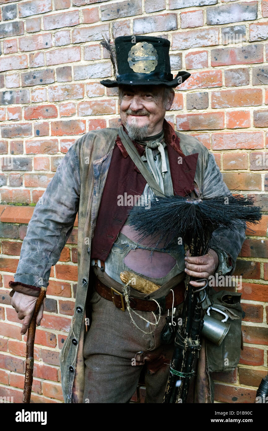 traditional chimney sweep at the victorian festival of christmas