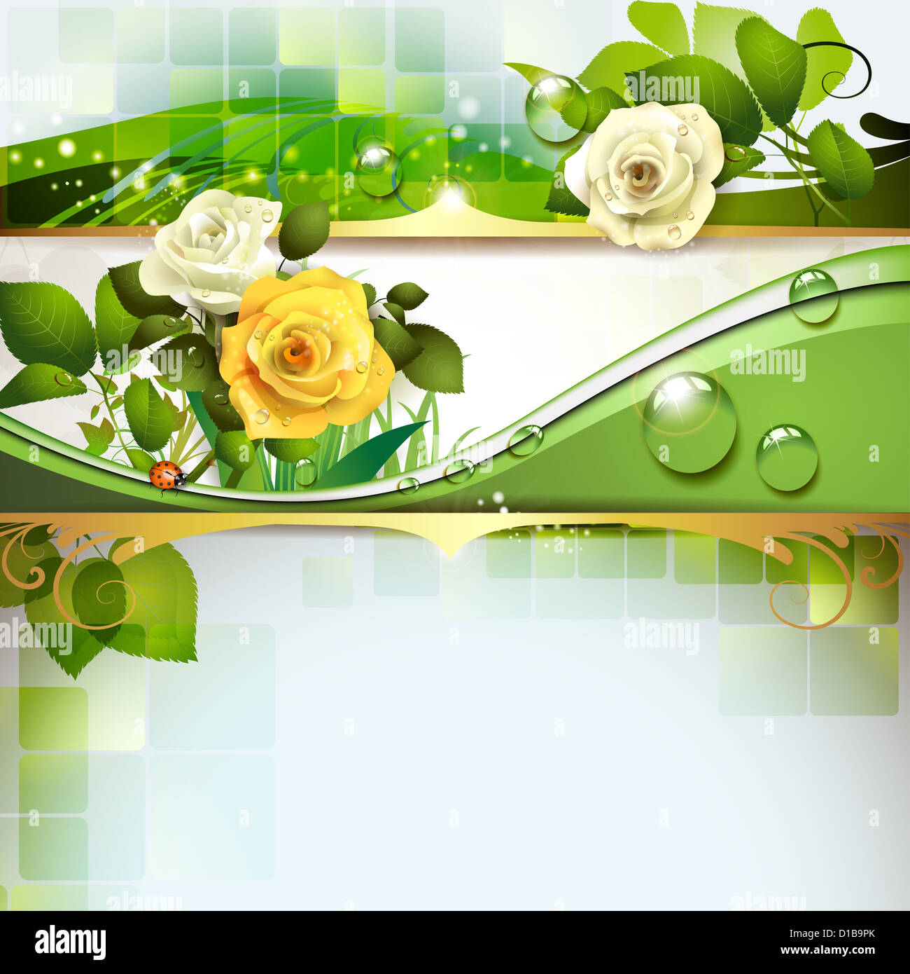 Springtime background with roses Stock Photo - Alamy
