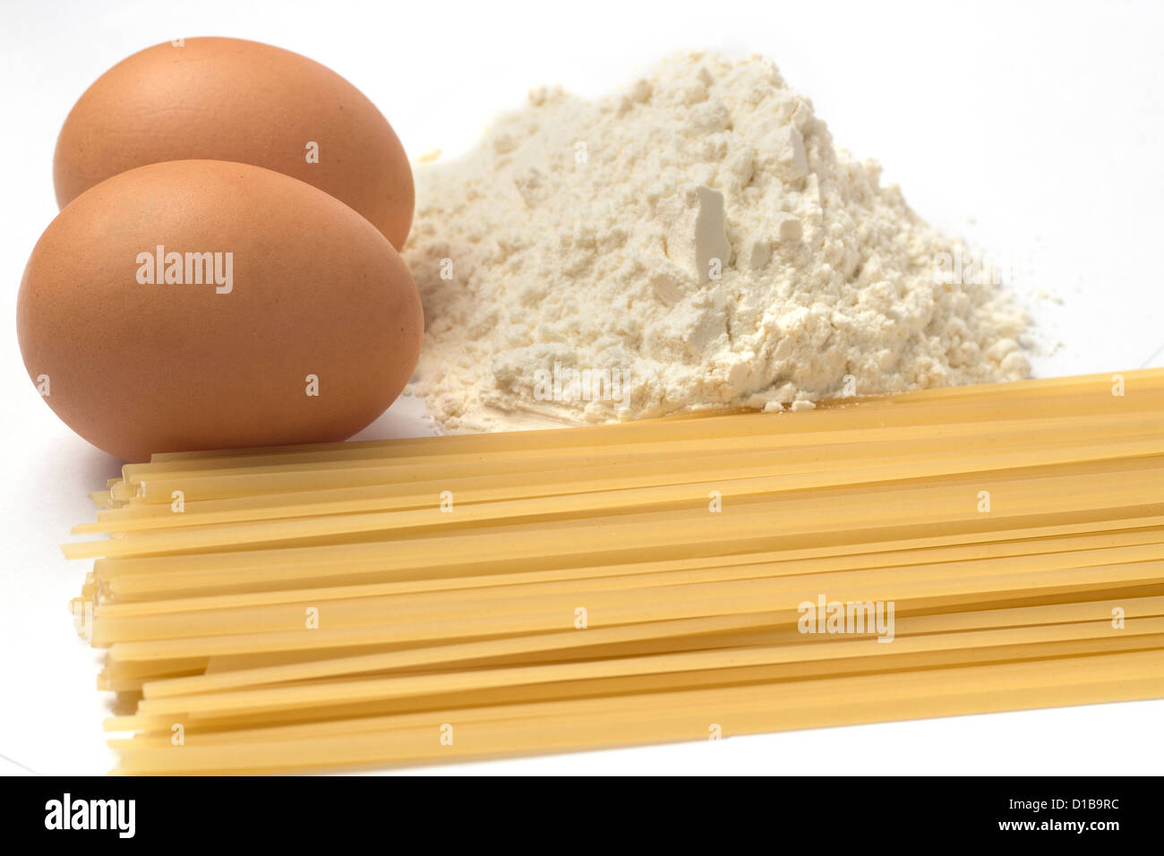 Flour eggs and pasta Stock Photo Alamy