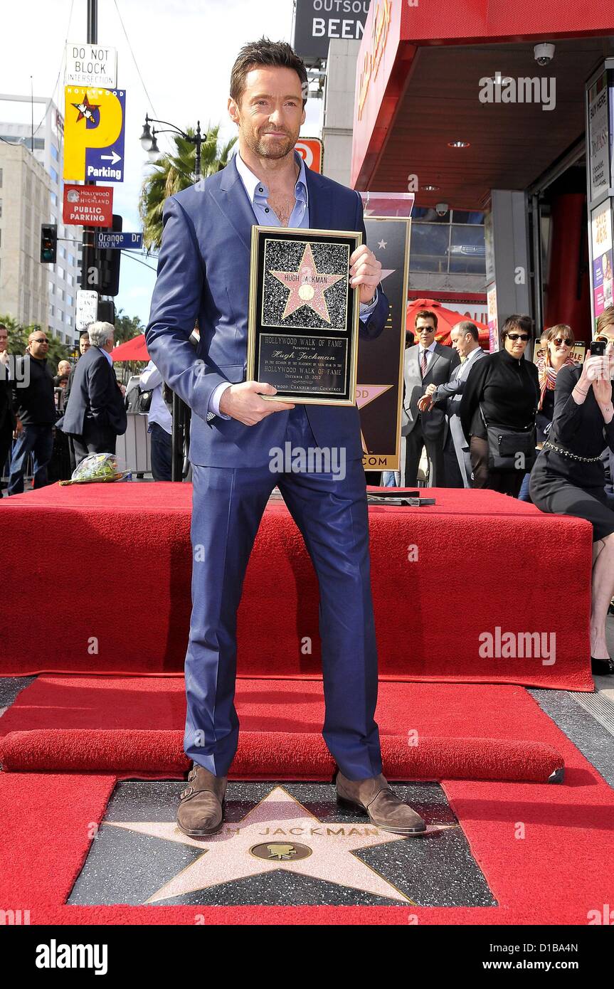 Hugh Jackman at the induction ceremony for Star on the Hollywood Walk ...