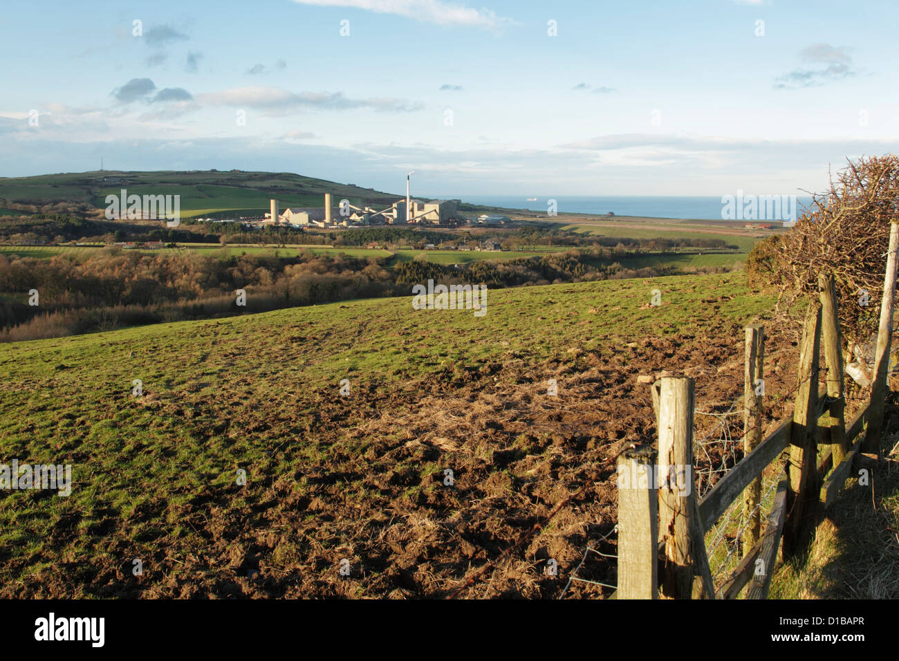 Boulby potash mine situated on the north east coast of England and within the North York Moors National Park boundary Stock Photo