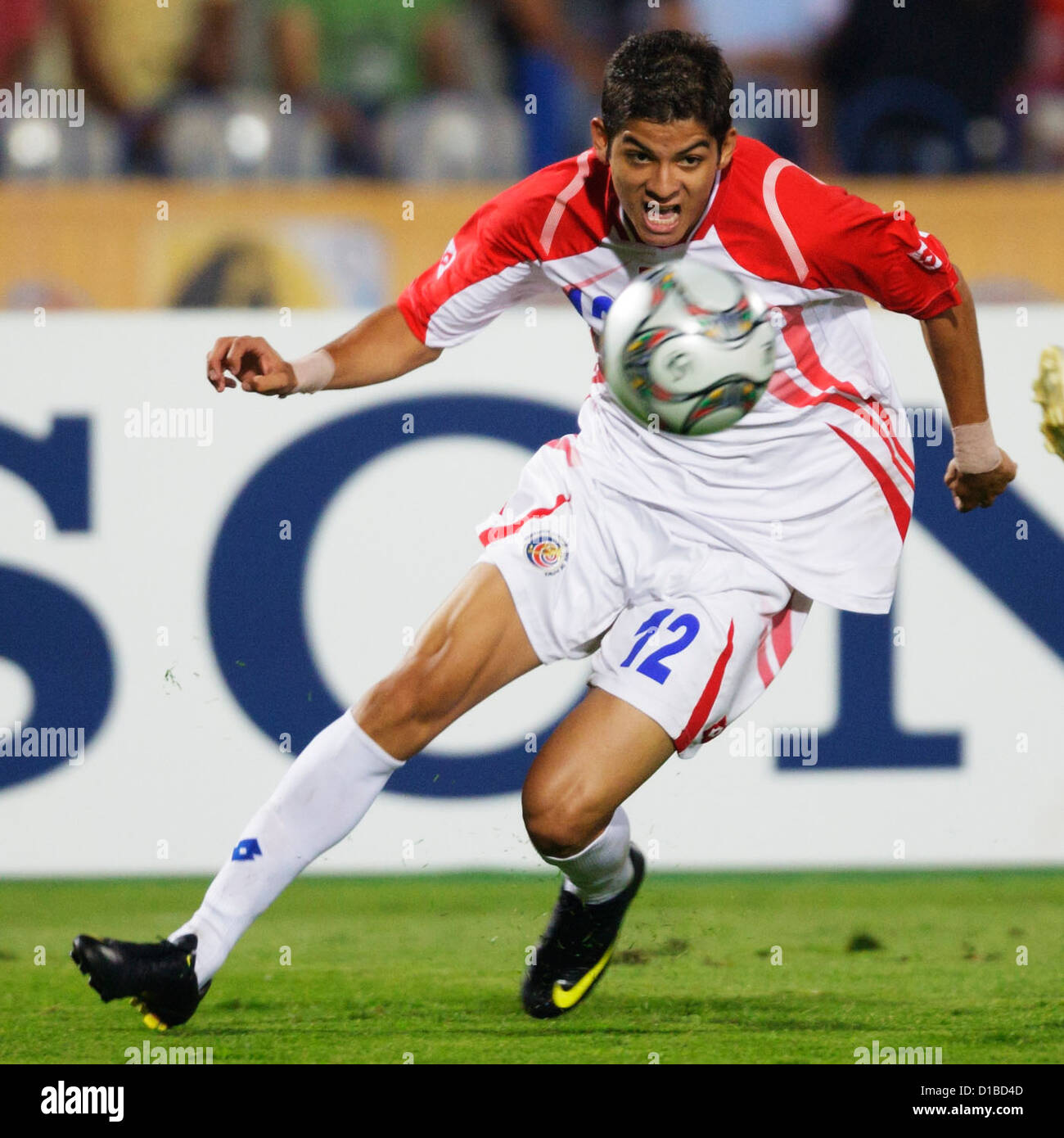 Cristian Gamboa of Costa Rica in action during the 2009 FIFA U-20 World Cup round of 16 match against Egypt. Stock Photo