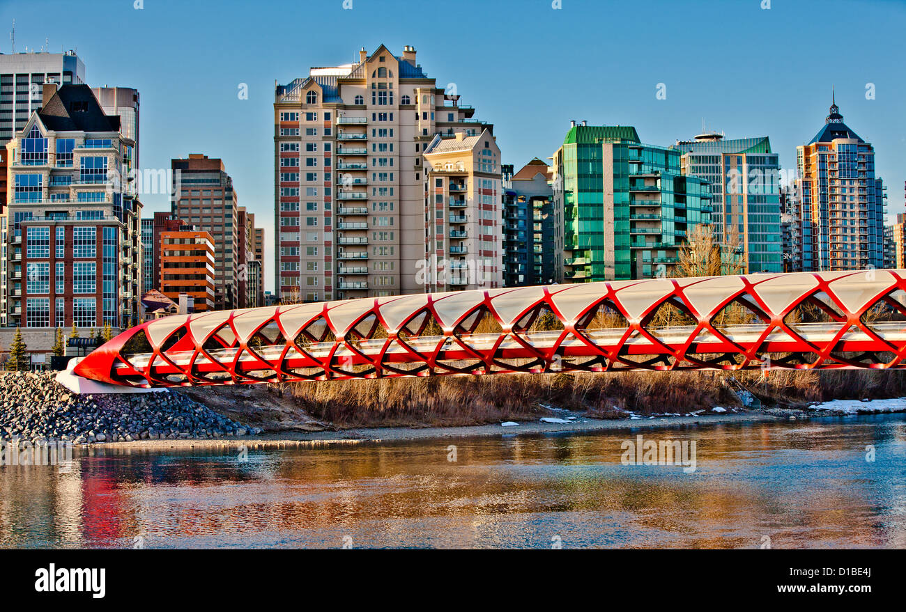 Calgary Peace Bridge Bow River Santiago Calatrava Pedestrian Bridge