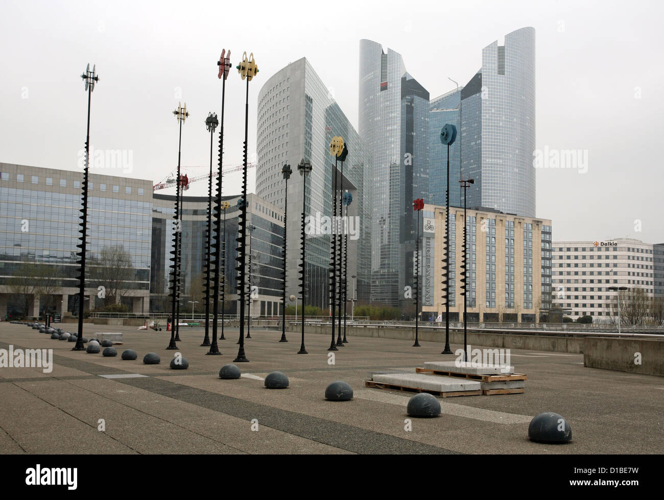 La Defense, France, Societe Generale office building (right) and La Pacific Stock Photo