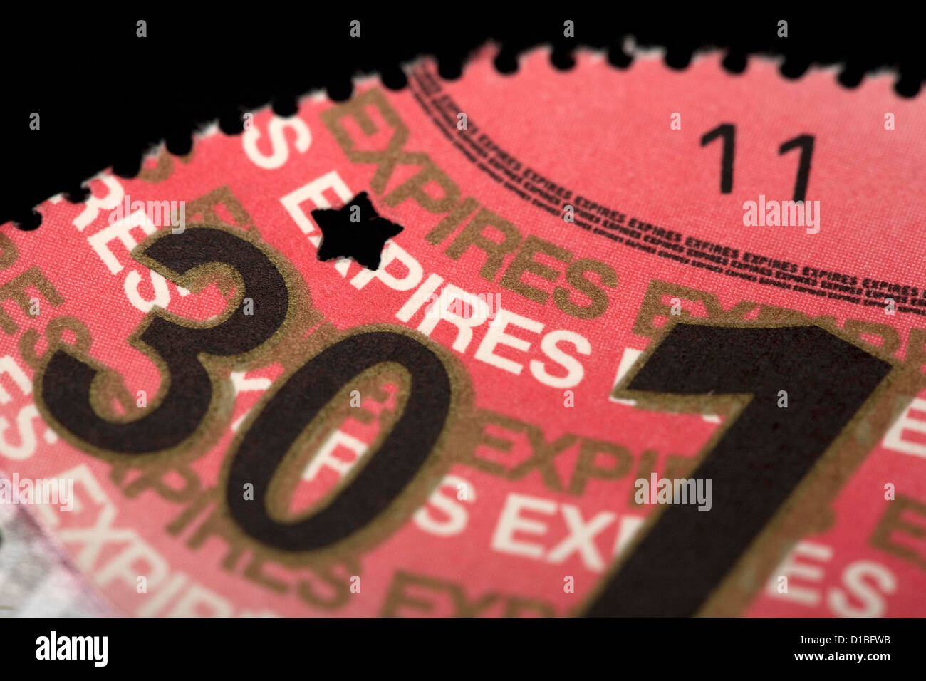 Road Tax Disks Stock Photo - Alamy