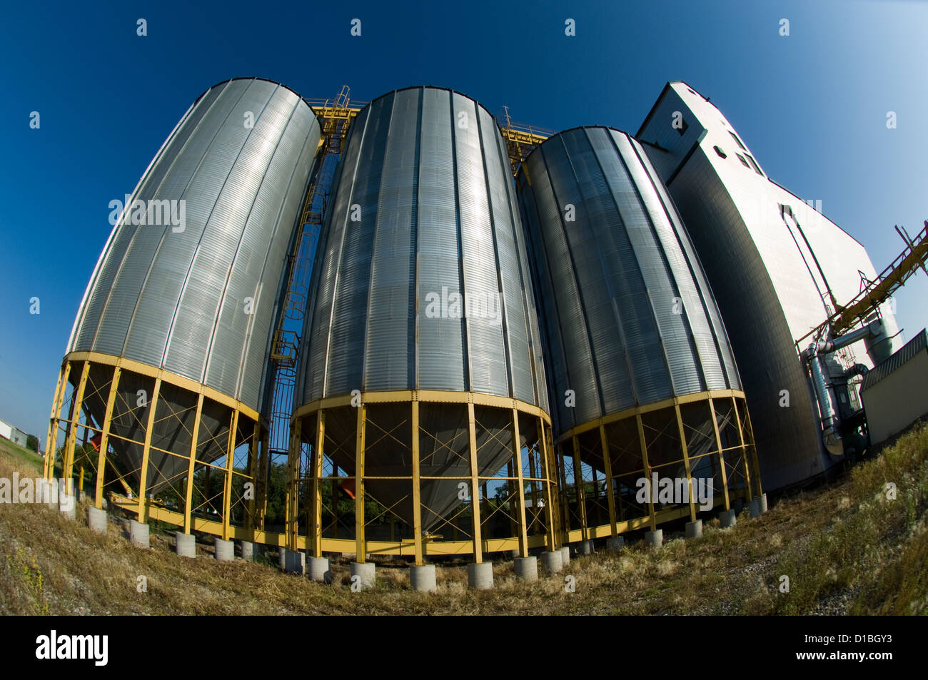 Grain elevators in Souris, Manitoba, Canada. Stock Photo