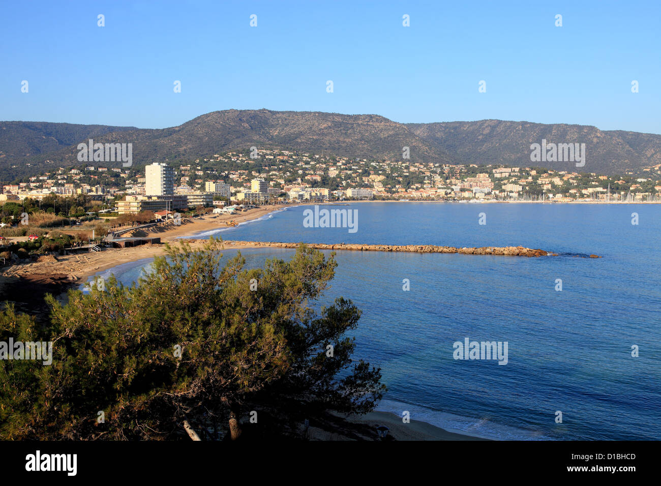 The coastal city of Le Lavandou near Saint Tropez Stock Photo