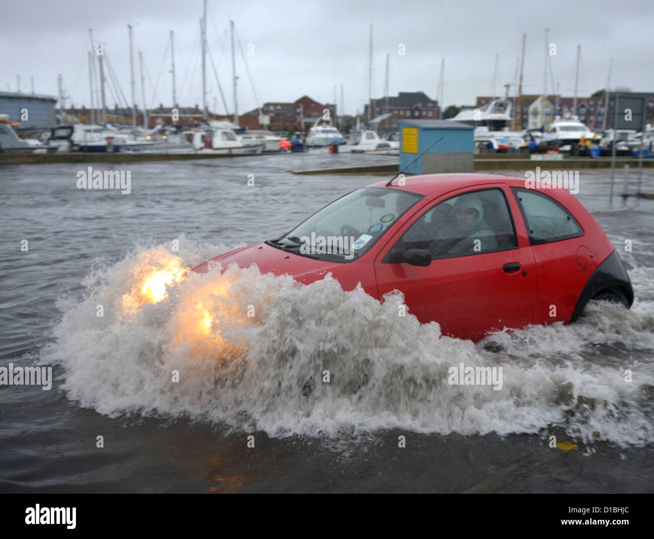 Flooding in Weymouth, Dorset , UK 14th December, 2012  PICTURE BY: DORSET MEDIA SERVICE Stock Photo