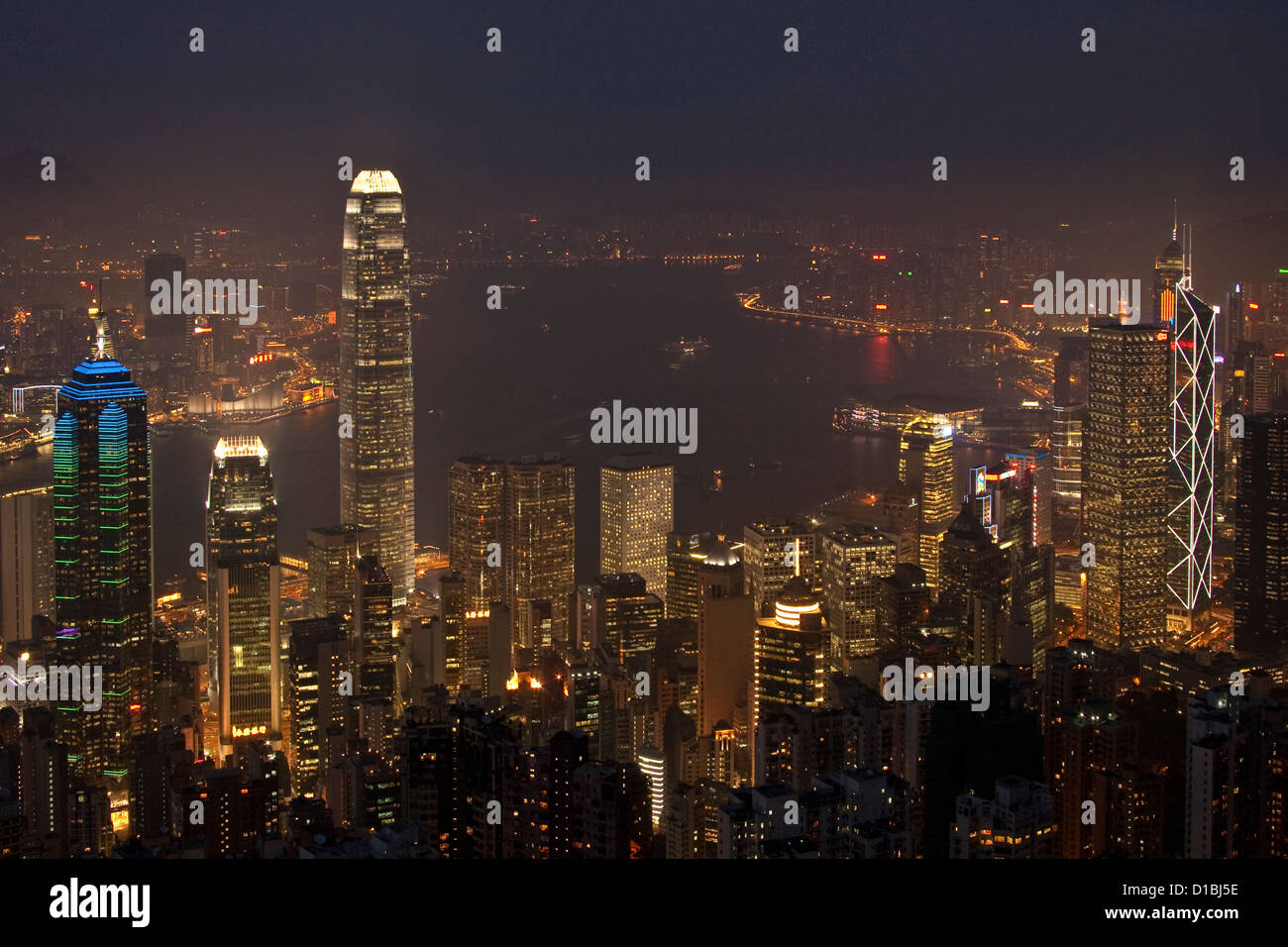 Hong Kong Island from Victoria Peak, Hong Kong, China Stock Photo Alamy