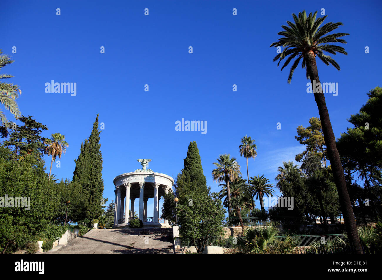 The natural park of Chambrun with the Diane's Temple in Nice city Stock Photo
