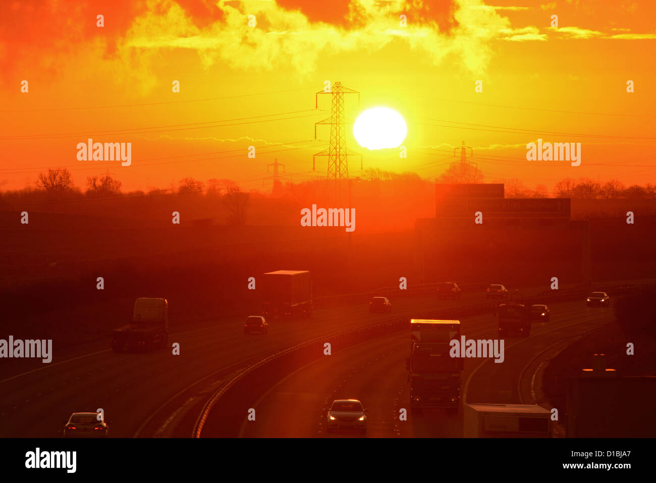 A1 m motorway hi-res stock photography and images - Alamy