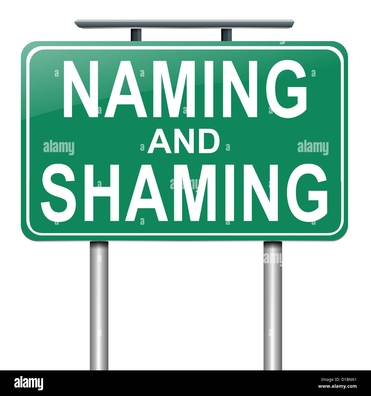 Naming and shaming. Stock Photo