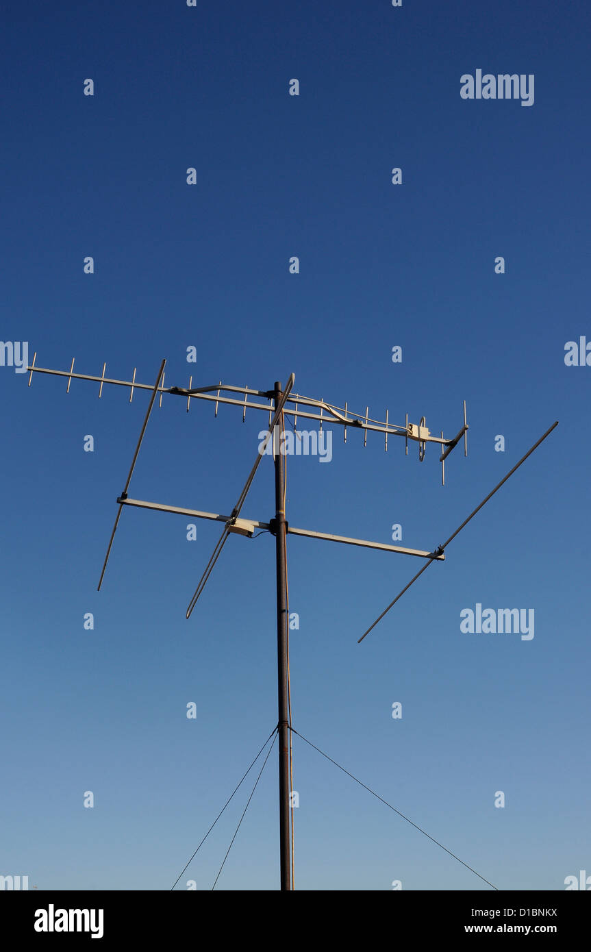 TV antenna, Television antenna, TV aerial, Spain, Barcelona Stock Photo