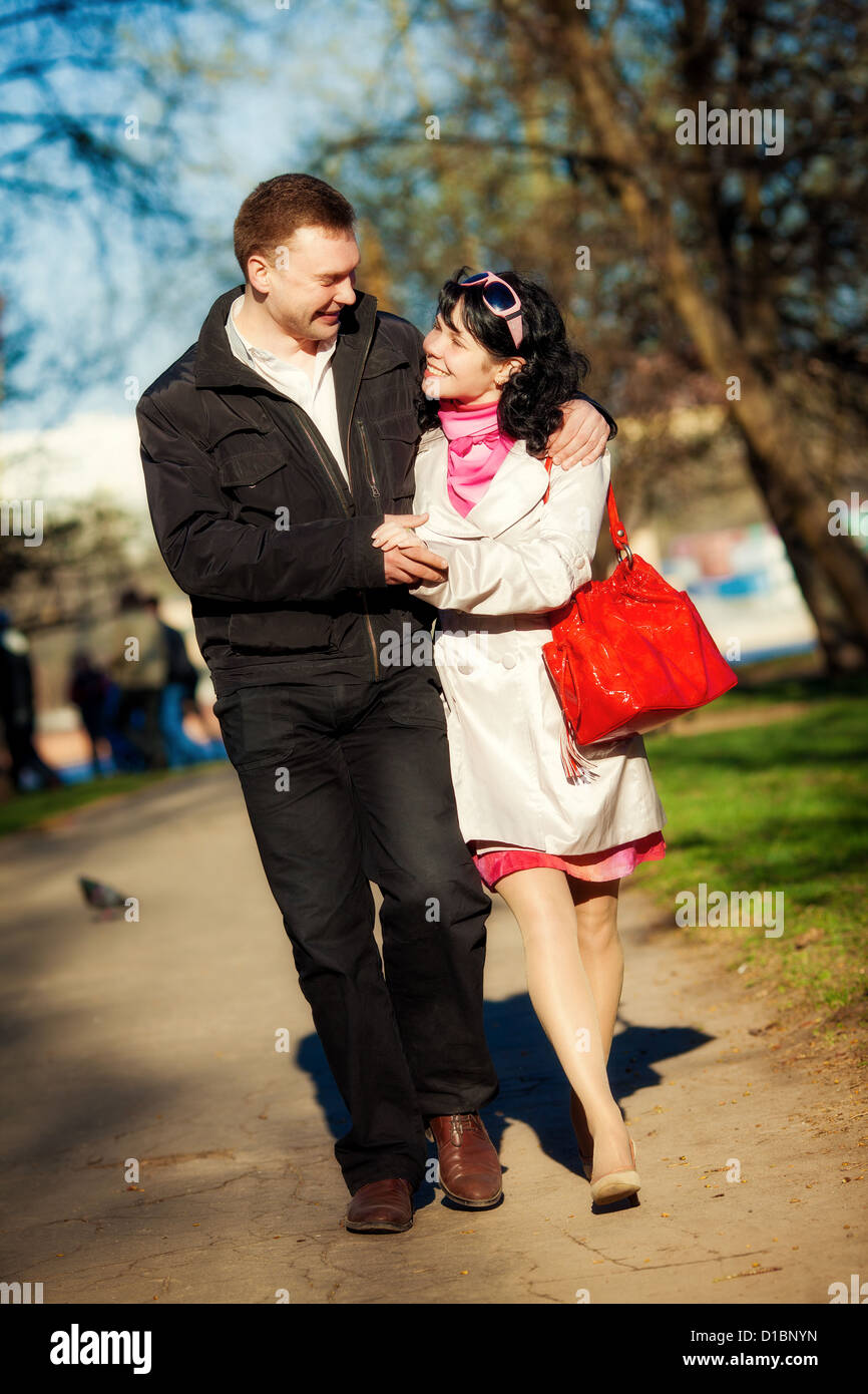 loving couple in the park Stock Photo - Alamy