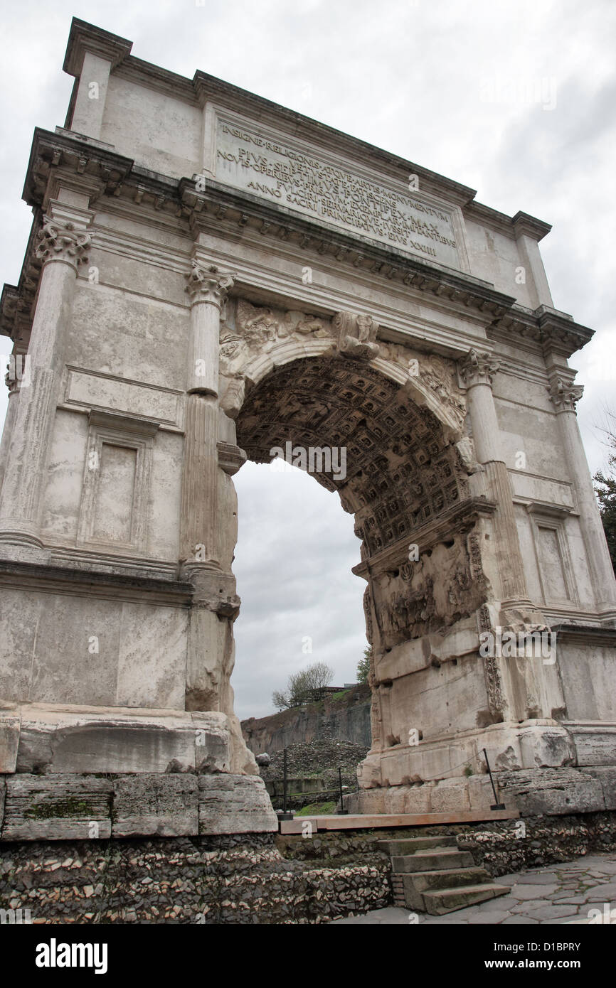 arch of Titus on the Via Sacra in Rome, Italy Stock Photo - Alamy