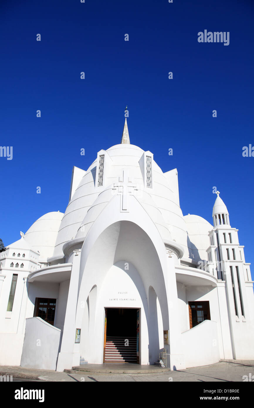 The Sainte Jeanne d'Arc church with her picturesque art deco