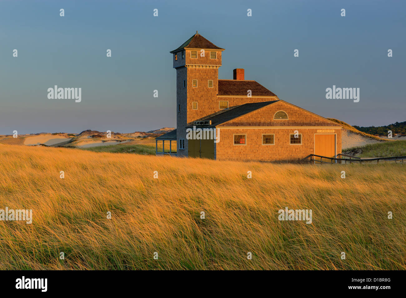 Old Harbor US Life-Saving Station at Race Point near Provincetown, Cape Cod. Stock Photo