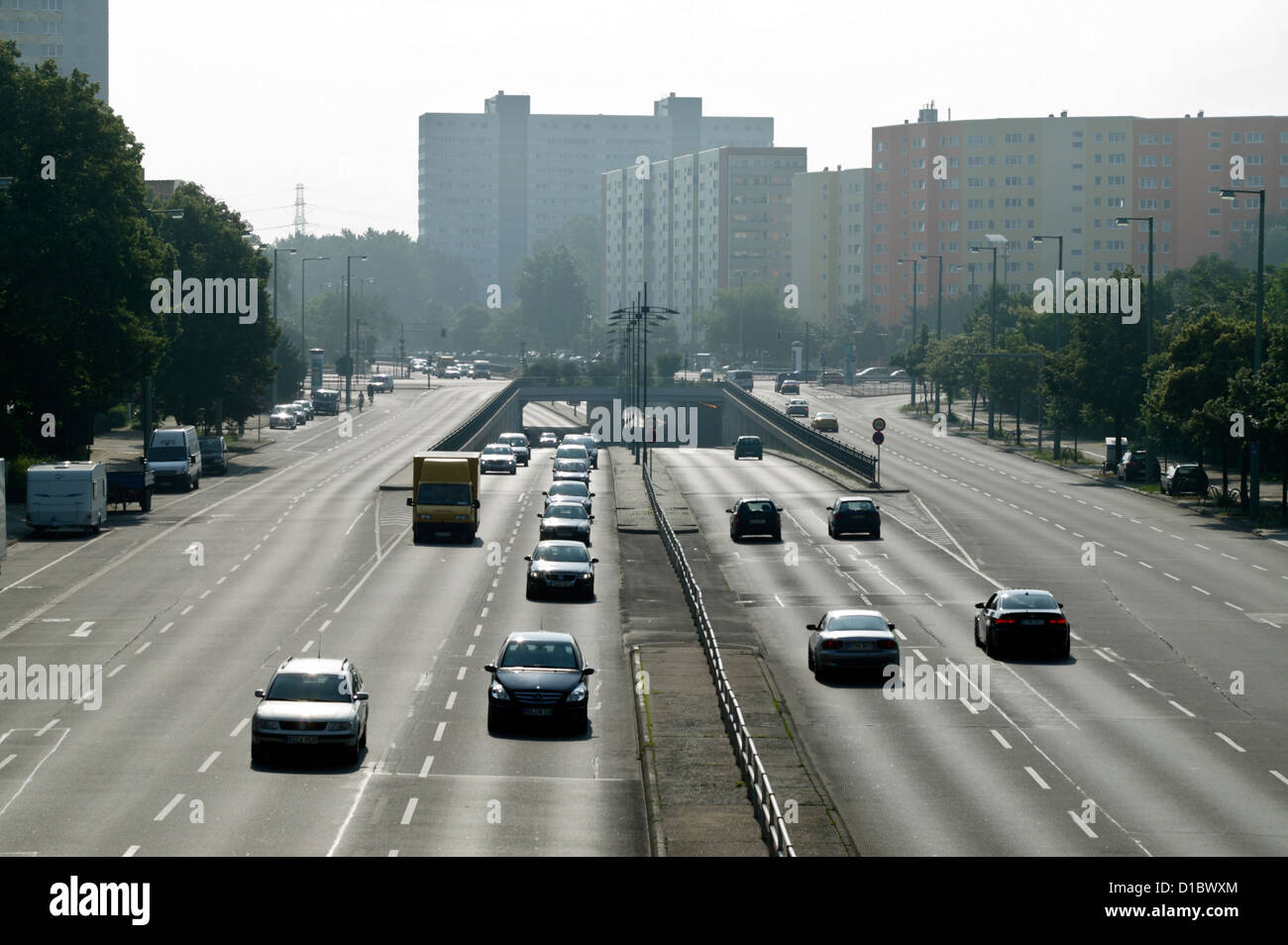 Berlin, Germany, cars on highway B1/B5 Alt-Friedrichsfelde Stock Photo ...