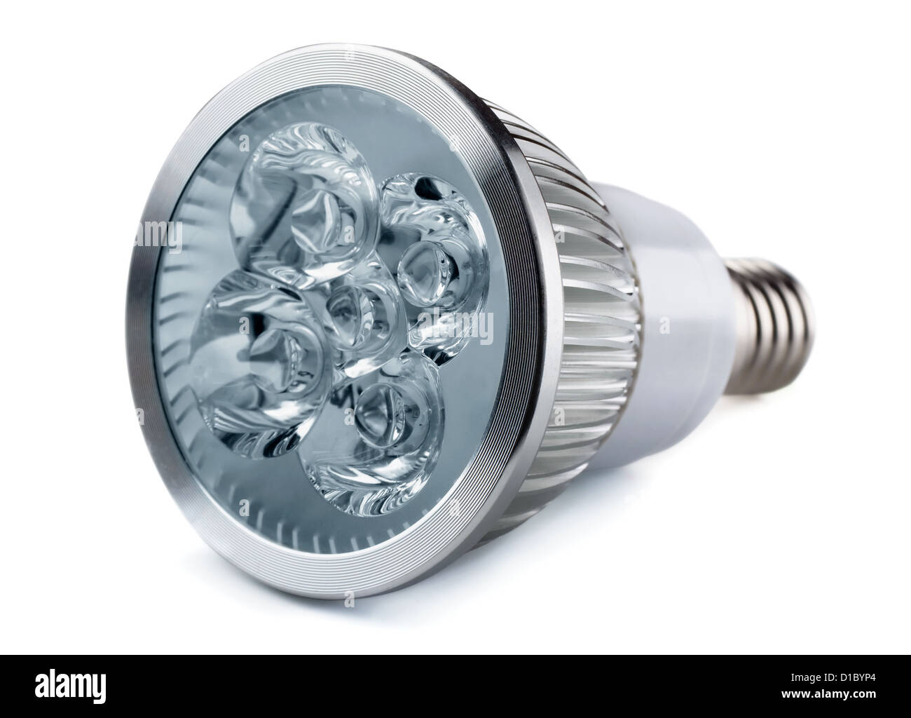 Energy saving LED light bulb isolated on white Stock Photo